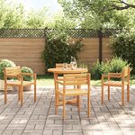vidaXL Chaises de jardin 4 pièces 50x53x80 cm Bois massif Acacia