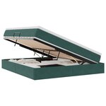 vidaXL Lit avec rangement et matelas Vert foncé 180 x 200 cm Velours