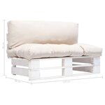 vidaXL Canapé de jardin palette avec coussins sable Pinède