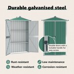 vidaXL Abri de jardin Vert 116x45x175 cm Acier galvanisé