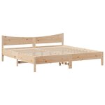 vidaXL Cadre de lit avec tête de lit 180x200 cm bois de pin massif