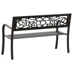 vidaXL Banc de jardin 125 cm Acier Noir