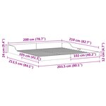 vidaXL Cadre de lit Marron cire 200 x 210 cm Bois massif en pin