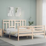 vidaXL Cadre de lit sans matelas 160x200 cm bois massif