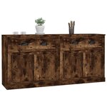 vidaXL Buffets 2 Pièces chêne fumé bois d'ingénierie