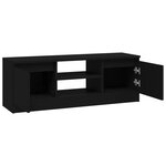 vidaXL Meuble TV avec porte Noir 102x30x36 cm