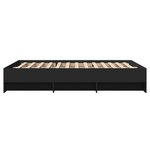 vidaXL Cadre de lit sans matelas noir 120x190 cm bois d'ingénierie