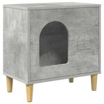 vidaXL Maison pour chat Béton 51 x 30 x 52 cm Bois d'ingénierie