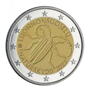 Monnaie 2 euros commémorative finlande 2023 - protection de la nature
