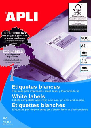 Etiquettes Autocollantes Jet/Las/Co Blanc Mtel 99 1X 34