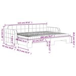 vidaXL Lit de jour avec gigogne et matelas gris clair 80x200cm velours