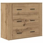 vidaXL Buffet chêne artisanal 80x33x70 cm bois d'ingénierie