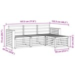 vidaXL Ensemble de canapés d'extérieur 4 Pièces Naturel
