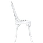 vidaXL Chaise de jardin 2 Pièces Blanc 55 x 56 5 x 91cm Aluminium