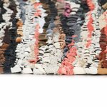 Vidaxl tapis chindi tissé à la main cuir 190x280 cm multicolore
