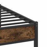 vidaXL Cadre de lit sans matelas chêne fumé 160x200 cm bois ingénierie