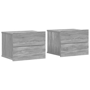 vidaXL Tables de chevet 2 Pièces Sonoma gris 40x30x30cm Bois d'ingénierie
