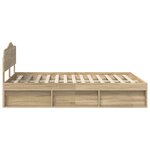 vidaXL Cadre de lit Sonoma 140 x 200 cm Bois de pin massif