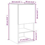 vidaXL Meuble TV avec lumières LED chêne sonoma 30 5x30x60 cm