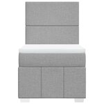 vidaXL Sommier à lattes de lit avec matelas gris clair 80x200 cm tissu