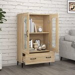 vidaXL Buffet haut Chêne sonoma 70x31x115 cm Bois d'ingénierie