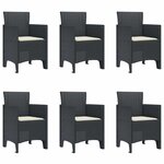 vidaXL Ensemble de salle à manger pour jardin 7 Pièces Anthracite