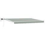 vidaXL Cadre de store manuel avec LEDs Vert et blanc 4 × 3 5 m