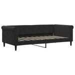 vidaXL Lit de jour avec gigogne et tiroirs noir 90x190 cm velours