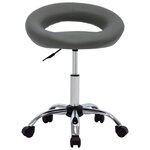 vidaXL Chaise pivotante de salle à manger Gris Similicuir