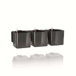 LECHUZA 3 Pièces Jardinières Green Wall Home Kit Anthracite brillant
