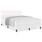 vidaXL Cadre de Lit avec Matelas Blanc 140 x 200 cm Faux cuir