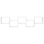 vidaXL Étagère cube murale 5 compartiments blanc bois d'ingénierie
