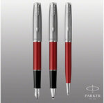 Parker sonnet essentiel stylo plume  rouge  plume fine  encre bleue  coffret cadeau