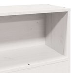 vidaXL Lit bibliothèque sans matelas blanc 90x200cm bois de pin massif