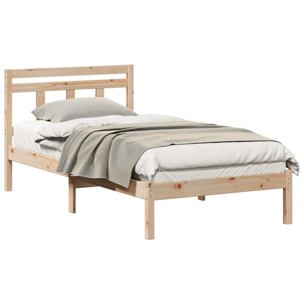 vidaXL Cadre de lit Marron 90 x 190 cm Pin massif
