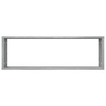 vidaXL Étagères murales cubiques 2 Pièces Sonoma gris 80x15x26 5 cm