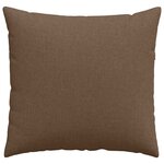 vidaXL Coussins de canapé 2 Pièces Marron 45 x 45 cm tissu