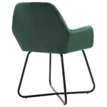 vidaXL Chaises à manger lot de 6 vert velours