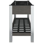 vidaXL Lit surélevé de jardin avec étagère Gris 120x50x75 cm WPC