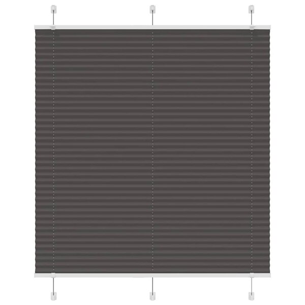 vidaXL Store plissé noir 115x150 cm largeur du tissu 114 4cm polyester