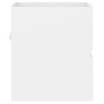 vidaXL Armoire d'évier avec lavabo intégré Blanc Aggloméré