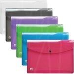 Pochette Document HAWAI translucide A4 Fermeture à Pression - Coloris Aléatoire OXFORD