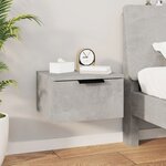 vidaXL Tables de chevet murales 2 Pièces Gris béton 34x30x20 cm