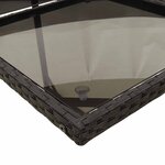 vidaXL Ensemble à manger de jardin coussins 7Pièces Noir Résine tressée