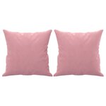vidaXL Canapé 2 places avec oreillers décoratifs rose 140 cm velours