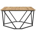 vidaXL Table basse Chêne Artisanale 80x80x45 cm Bois Ingénierie