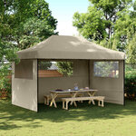 vidaXL Tente de fête Taupe 292 x 440 x 315 cm Tissu Oxford