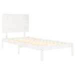 vidaXL Cadre de lit Blanc Bois de pin massif 90x200 cm