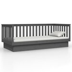 vidaXL Lit de jour sans matelas gris 80x200 cm bois de pin massif