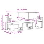 vidaXL Ensemble de canapés d'extérieur 3 pc